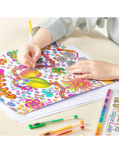 Conjunto de 120 Bolígrafos de Gel Shuttle Art - Colores Únicos