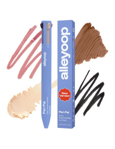 Lápiz de Maquillaje 4-en-1 Alleyoop - Delineador, Labios, Cejas, Iluminador