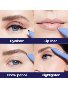 Lápiz de Maquillaje 4-en-1 Alleyoop - Delineador, Labios, Cejas, Iluminador 2