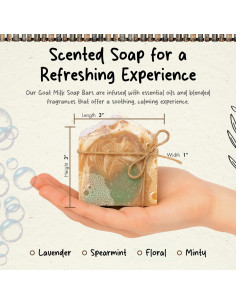 Jabón de Leche de Cabra HushHush Farm - Lavanda y Menta 3 Pzas 2