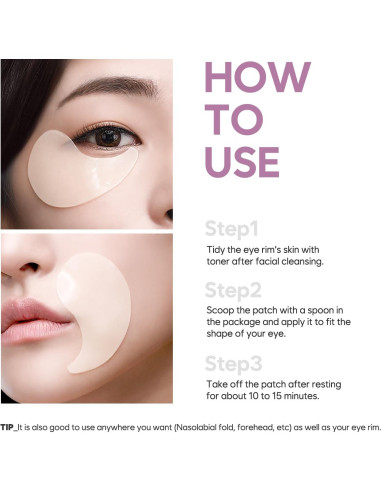 Parche Hidrogel para Ojos Koelf 60ea Perla y Karité