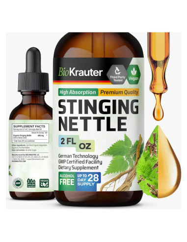 Tintura de Ortiga BioKrauter 60 ml - Suplemento Vegano Urinario