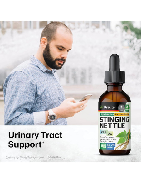 Tintura de Ortiga BioKrauter 60 ml - Suplemento Vegano Urinario