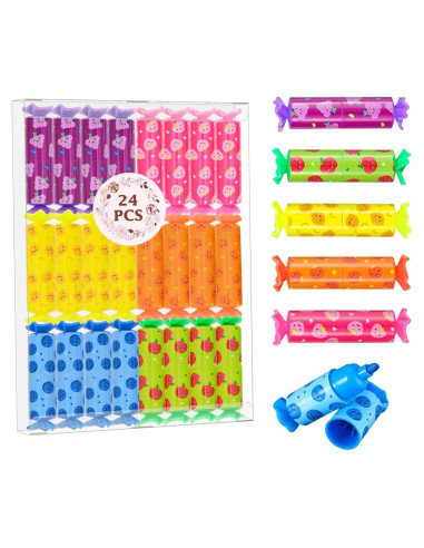 Marcadores Fluorescentes Eki Shoal - 24 Piezas Mini Kawaii