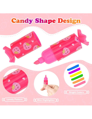 Marcadores Fluorescentes Eki Shoal - 24 Piezas Mini Kawaii