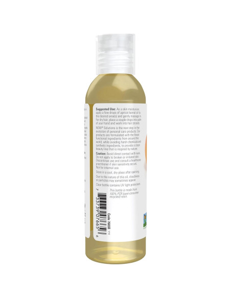 Aceite de Hueso de Albaricoque NOW 113g - Hidratante Piel y Cabello