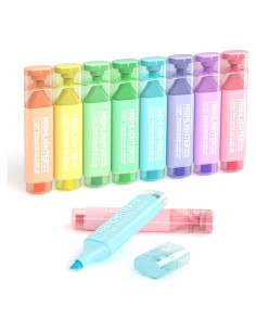 Marcadores Fluorescentes Pastel Shuttle Art - 8 Colores Chisel