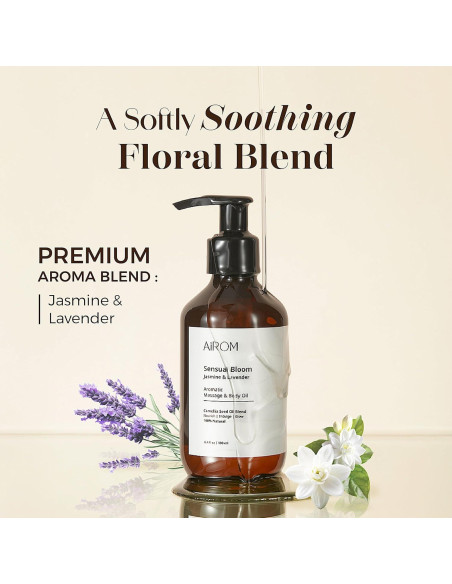 Aceite de Masaje AiROM Jazmín y Lavanda 189 ml Hipoalergénico