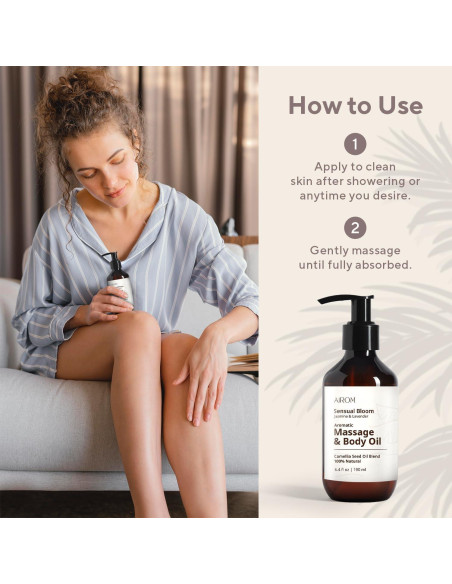 Aceite de Masaje AiROM Jazmín y Lavanda 189 ml Hipoalergénico