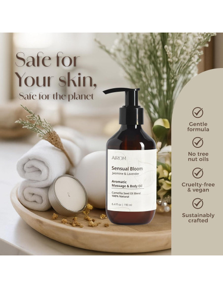 Aceite de Masaje AiROM Jazmín y Lavanda 189 ml Hipoalergénico