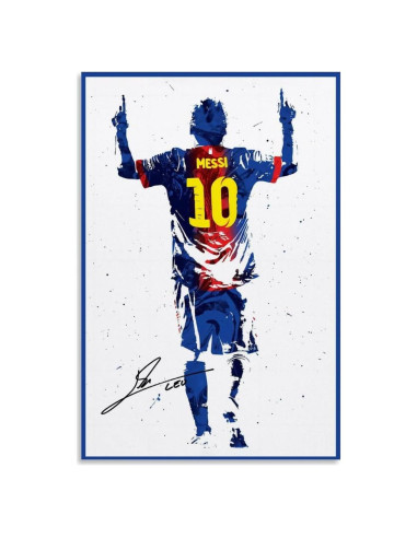 Póster Messi SUKORI 30x45cm Lienzo Sin Marco Decorativo