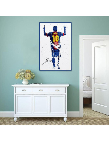 Póster Messi SUKORI 30x45cm Lienzo Sin Marco Decorativo