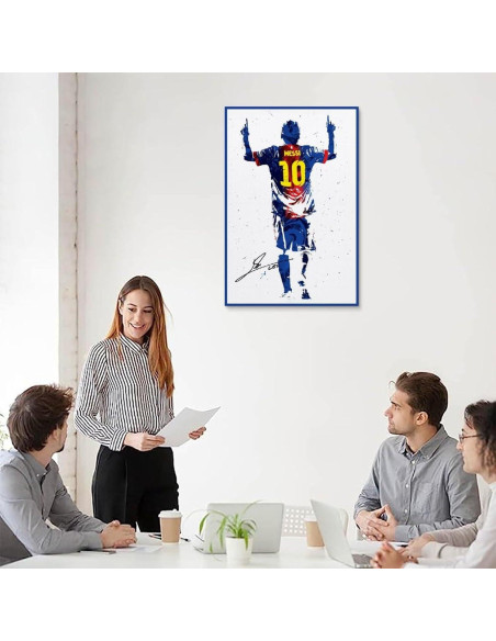 Póster Messi SUKORI 30x45cm Lienzo Sin Marco Decorativo