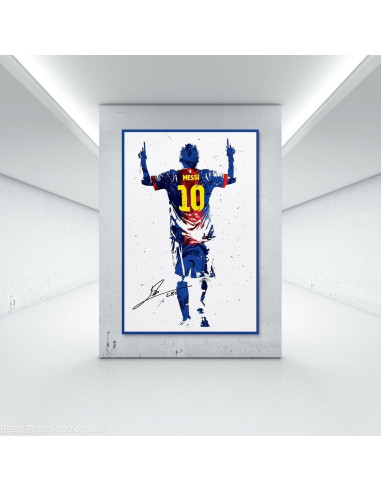 Póster Messi SUKORI 30x45cm Lienzo Sin Marco Decorativo