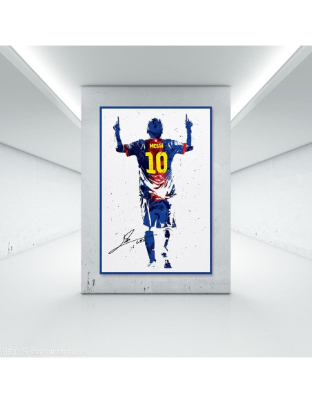 Póster Messi SUKORI 30x45cm Lienzo Sin Marco Decorativo