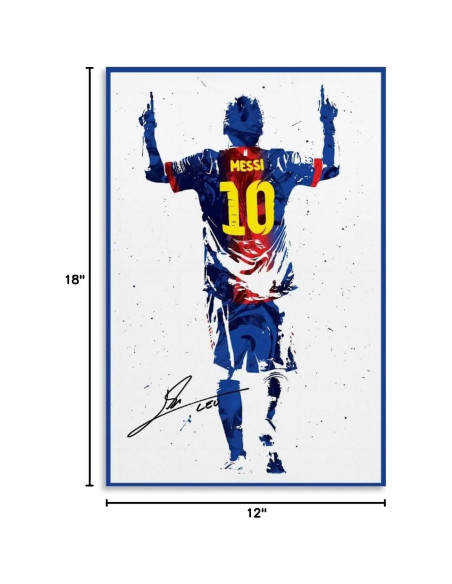Póster Messi SUKORI 30x45cm Lienzo Sin Marco Decorativo