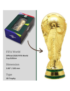 Trofeo Réplica 3D Copa Mundial FIFA 2026 Wagon 100 mm 2