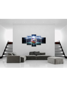 Obra de Arte en Lienzo 5 Piezas Hola Obra de Arte 152x81cm 2