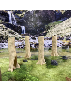 Conjunto de Árboles de Haya y Bosque Carbonizado 11.4x10.8 cm 2