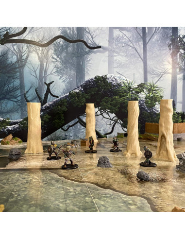 Conjunto de Árboles de Haya y Bosque Carbonizado 11.4x10.8 cm