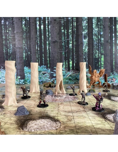 Conjunto de Árboles de Haya y Bosque Carbonizado 11.4x10.8 cm