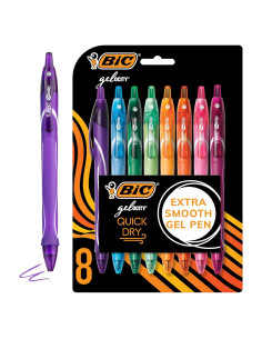 Bolígrafos de Gel BIC Gelocity Rápido Secado 0.7mm - 8 Colores