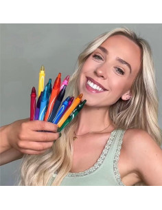 Bolígrafos de Gel BIC Gelocity Rápido Secado 0.7mm - 8 Colores 2