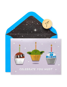 Tarjeta de Cumpleaños Papyrus Star Wars con Cupcakes