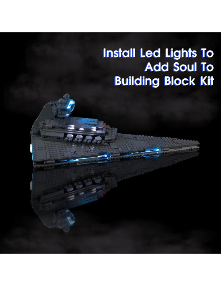 Luz LED Vaodest para Lego 75394 Destructor Estelar Imperial