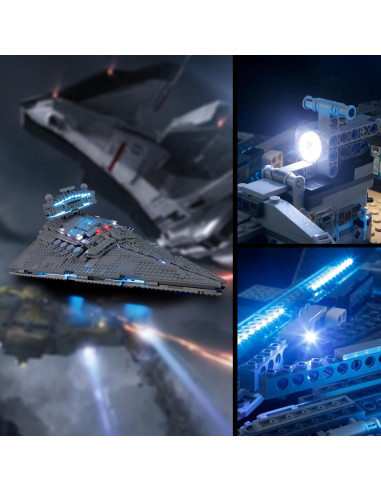 Luz LED Vaodest para Lego 75394 Destructor Estelar Imperial