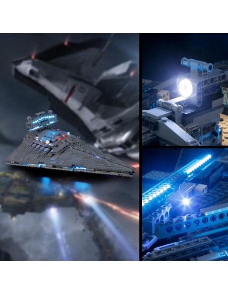 Luz LED Vaodest para Lego 75394 Destructor Estelar Imperial