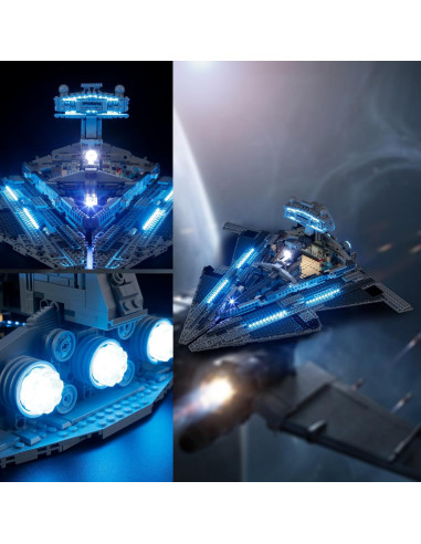 Luz LED Vaodest para Lego 75394 Destructor Estelar Imperial