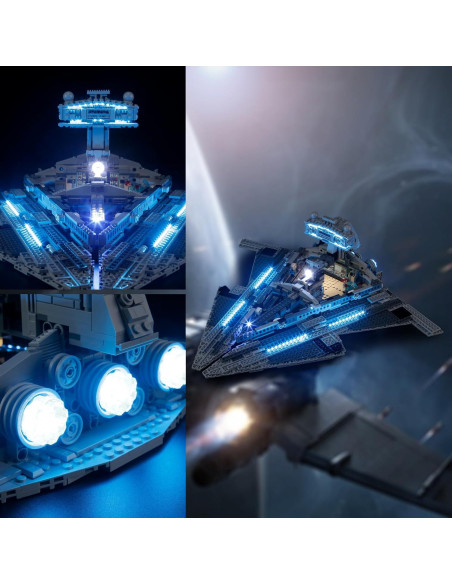 Luz LED Vaodest para Lego 75394 Destructor Estelar Imperial
