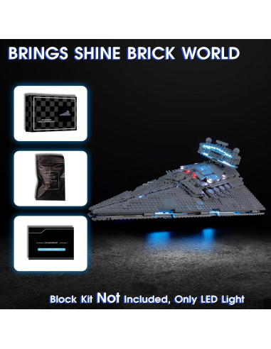 Luz LED Vaodest para Lego 75394 Destructor Estelar Imperial