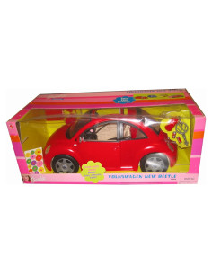 Vehículo Volkswagen Beetle Barbie Rojo con Llavero Real 2000