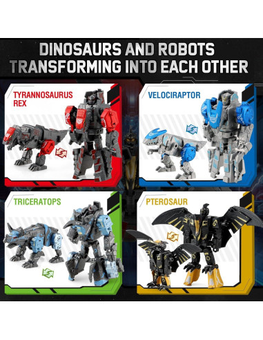 Juguete Dinosaurio Robot Transformable JONEG 11 en 1 - 218g