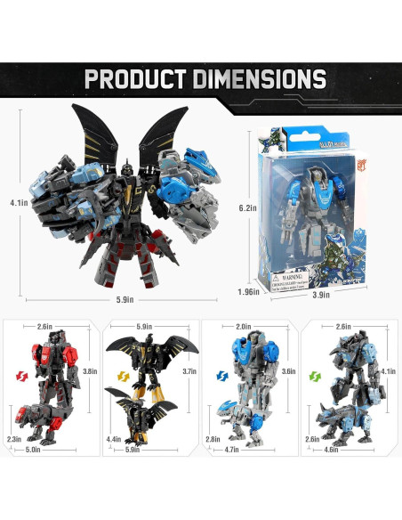 Juguete Dinosaurio Robot Transformable JONEG 11 en 1 - 218g Juguete Dinosaurio Robot Transformable JONEG 11 en 1 - 218g