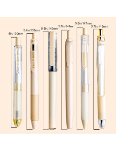 Set de 6 bolígrafos de gel pastel VideMundi con resaltador 2