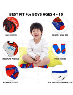 Calcetines Cortos Marvel Spider-man para Niños - 10 Pares 2