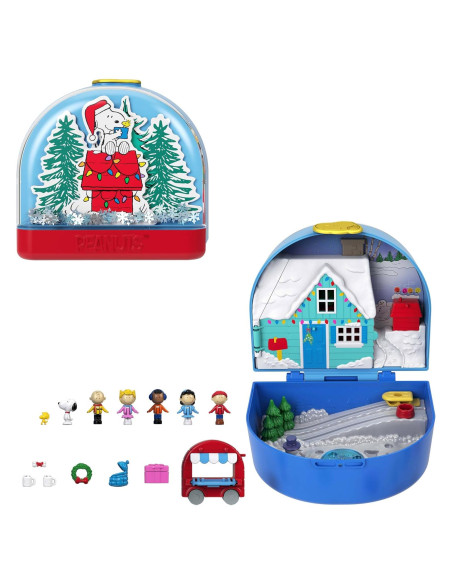 Polly Pocket x Peanuts Compacto Coleccionista con 6 Muñecas y 7 Accesorios