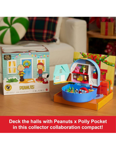 Polly Pocket x Peanuts Compacto Coleccionista con 6 Muñecas y 7 Accesorios