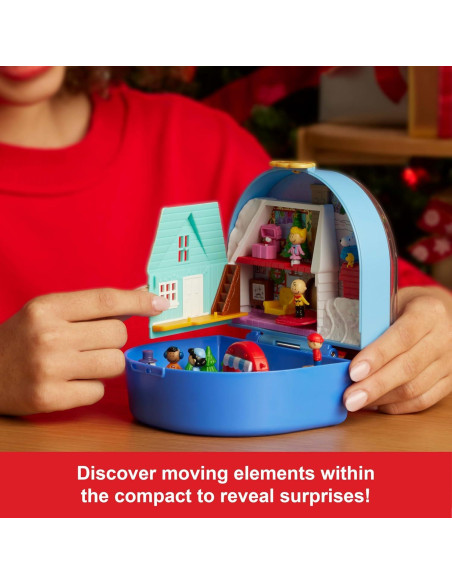 Polly Pocket x Peanuts Compacto Coleccionista con 6 Muñecas y 7 Accesorios