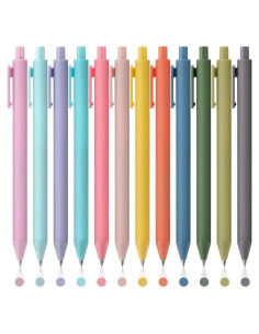 Bolígrafos de Gel Taja, 12 Colores 0.5mm Punta Fina