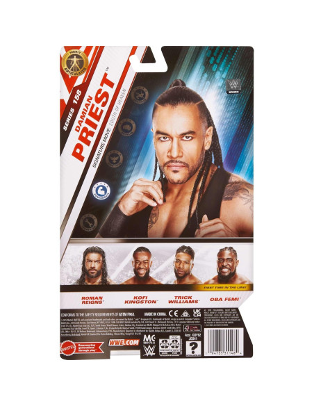 Figura de Acción Mattel WWE Damian Priest 15.24 cm 14 Puntos Articulación