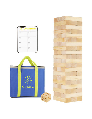 Juego de Torre Tumbling Orizliztion 1.0 M 60 Bloques Madera