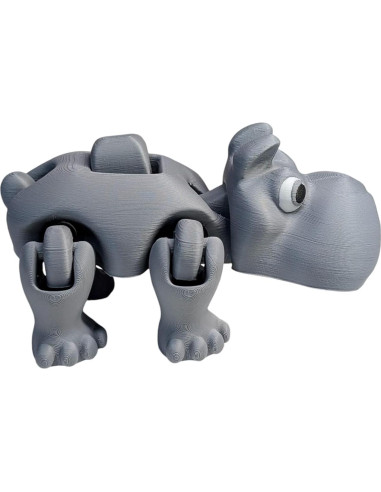 Juguete Antiestrés Herbert el Hipopótamo Articulado 12cm