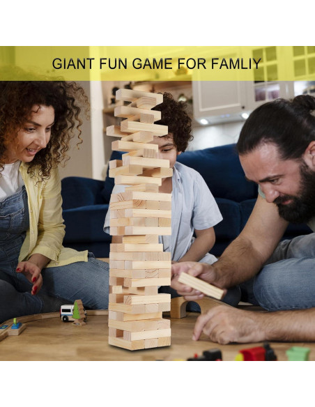 Juego de Torre Tumbling Orizliztion 1.0 M 60 Bloques Madera