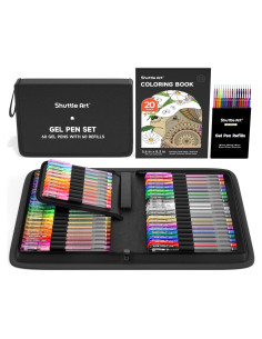 Bolígrafos de Gel Shuttle Art 120 Piezas 60 Colores Recargas
