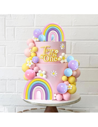 35 PCS Adornos para Pasteles Boho Groovy DRWATE con Flores