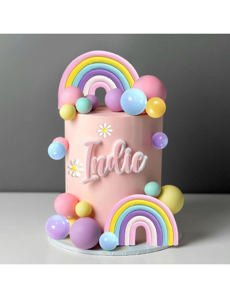 35 PCS Adornos para Pasteles Boho Groovy DRWATE con Flores